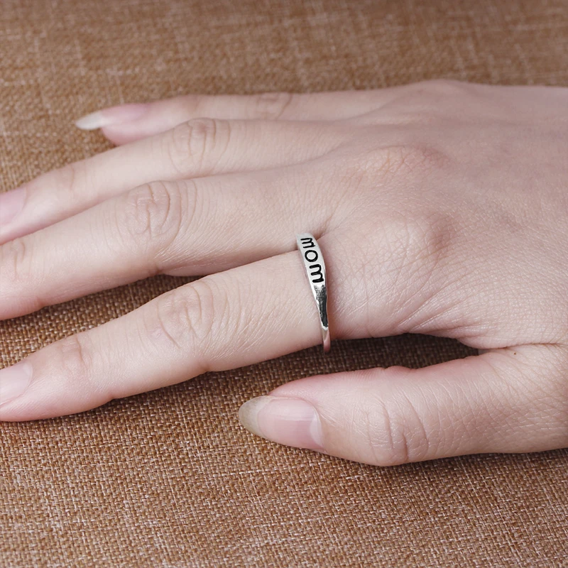 Бескорыстное кольцо с надписью DAD простое прозрачное кольцо для мамы подарок на день матери принт кольцо для мамы для женщин подарок на день отца dady