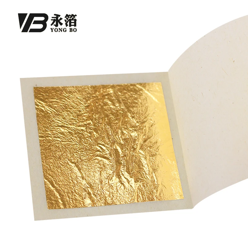 

Edible Gold Leaf Sheets Real Gold Foil 100pcs 4.33x4.33cm for Edible Cake Decoration Facial Mask Art Craft 24K Gold Leaf Gilding