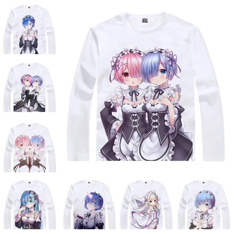 Coolprint японский Футболка с изображением в стиле аниме Re:Zero KARA Hajimeru Isekai жизнь другой