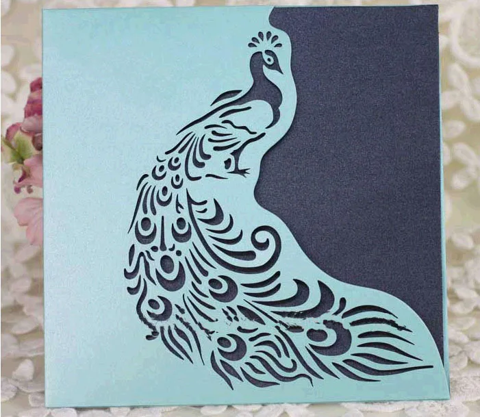 2013 wedding invitation laser cut invitations peacock wedding invitation card message