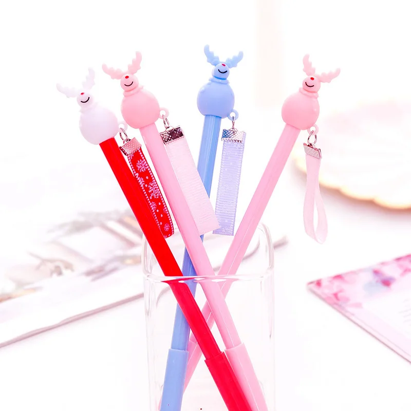1 шт. креативные милые Мультяшные кавайные животные лося 0 5 мм гелевая ручка