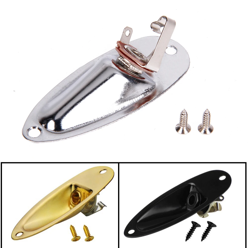 

Boat Style Output Jack Plate Socket Electric Guitar Bass 1/4" For Fender ST/SQ