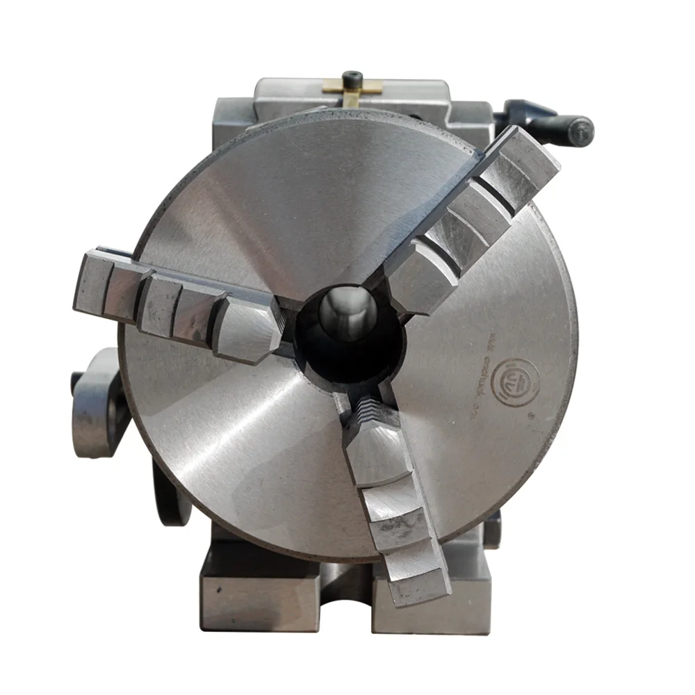 Dividing Head BS-0 5Inch 3 Jaw Chuck Dividing Head Set Precision Semi Universal Dividing Head for Milling Machine Rotary