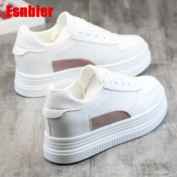 

Women Sneakers 2019 Breathable Waterproof Wedges Platform Vulcanize Shoes Woman Pu Leather Women Casual Shoes tenis feminino