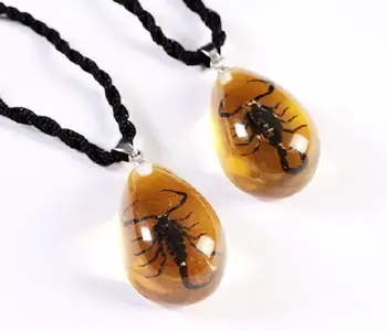 

FREE SHIPPING 20 pcs real black dark scorpion warm color fine jewelry fashion pendant