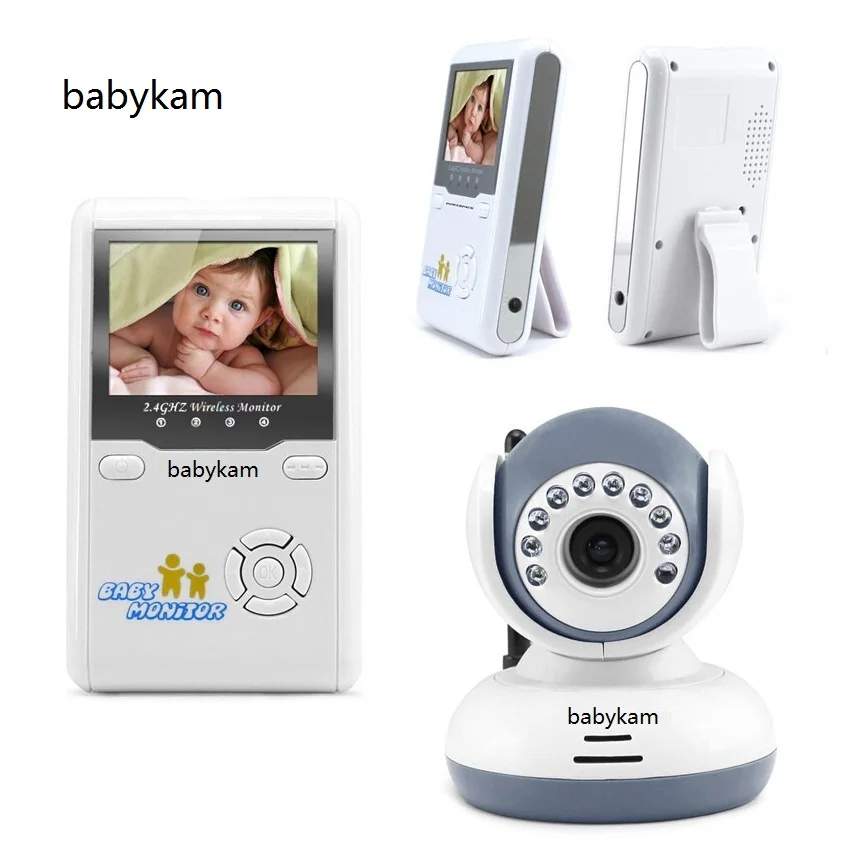 

Babykam baby monitor radio babysitter 2.4 inch LCD IR Night Vision 2 way Talk Zoom Rechargeable Batteries nanny baby monitors
