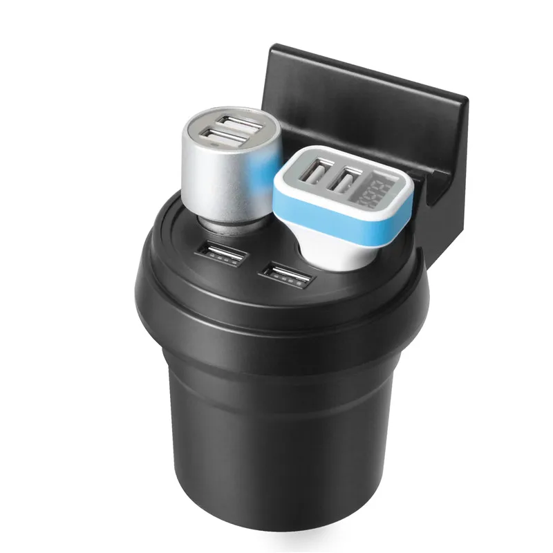 Портативный с 360 Roration держателем двойная чашка USB тип автомобильное зарядное