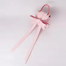 Новое поступление в американском стиле Милая Мини розовая модная офисная женская OL однотонная женская белая сумка через плечо с бантом большая сумка через плечо, сумка