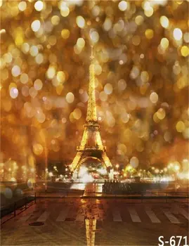 

Vinyl cloth High quality Computer printed Eiffel Tower photo backdrop Bokeh Children Photography Backgrounds