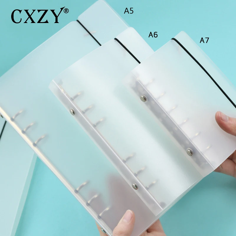 Блокнот CXZY из ПП прозрачного материала на спирали с кольцами для блокнота