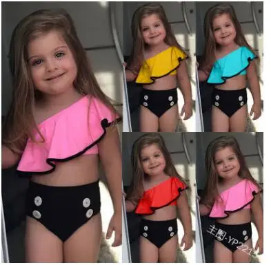 Детский купальный костюм из двух предметов для маленьких девочек летняя детская одежда для плавания для водных видов спорта пляжное купальное платье