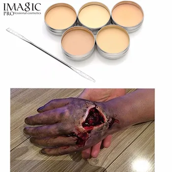 

IMAGIC Halloween Makeup Special Effects Scars wax Makeup Modeling Fake Special Makeup Wax & Spatula Halloween Tool