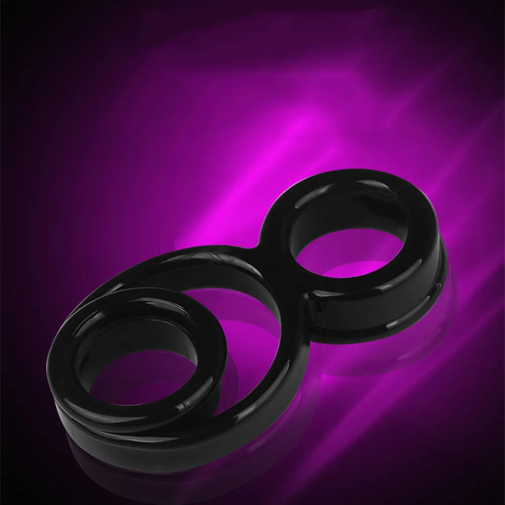 Male Silicone Penis Ring Lock Scrotal Bound Cockring Ejaculation Delay Scrotum Rings Reusable Adult Sex Toys for Couple Men (10)