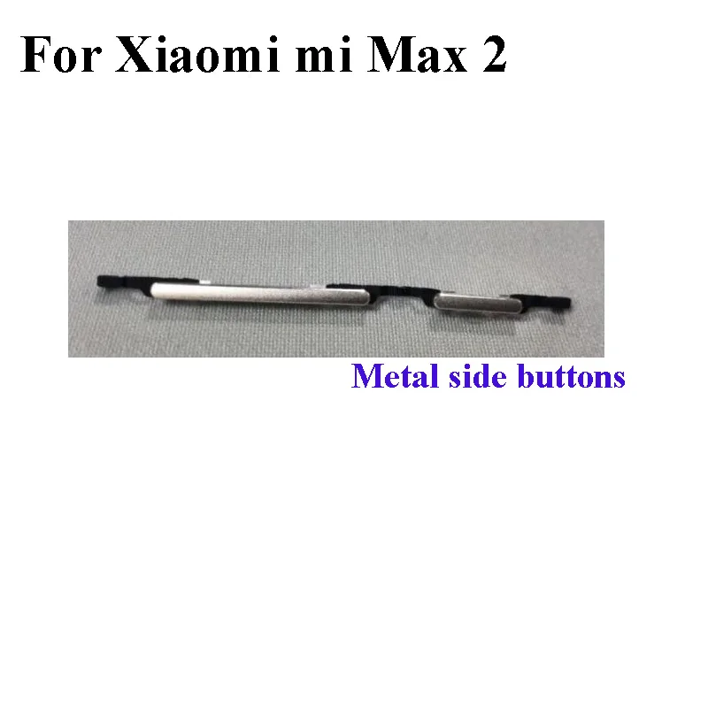 

2PCS Gold Black Side Button For Xiaomi Mi Max 2 Max2 Metal Power On Off Button + Volume Button Side Butto Replacement Repair