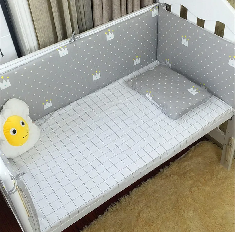 Детские постельные принадлежности набор кроватки бампер хлопковое постельное белье кровать для новорожденных простыня наволочка кровать протектор детский моющийся набор постельных принадлежностей для малышей 120*60