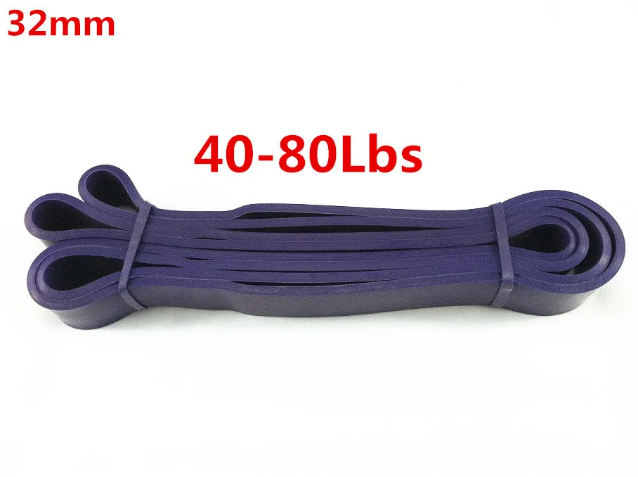 

Purple 3.2cm width Latex Gym Pull Up & Dip Bands Resistance Band Crossfit Fitness Loop bands stretching 40 to 80 Pounds