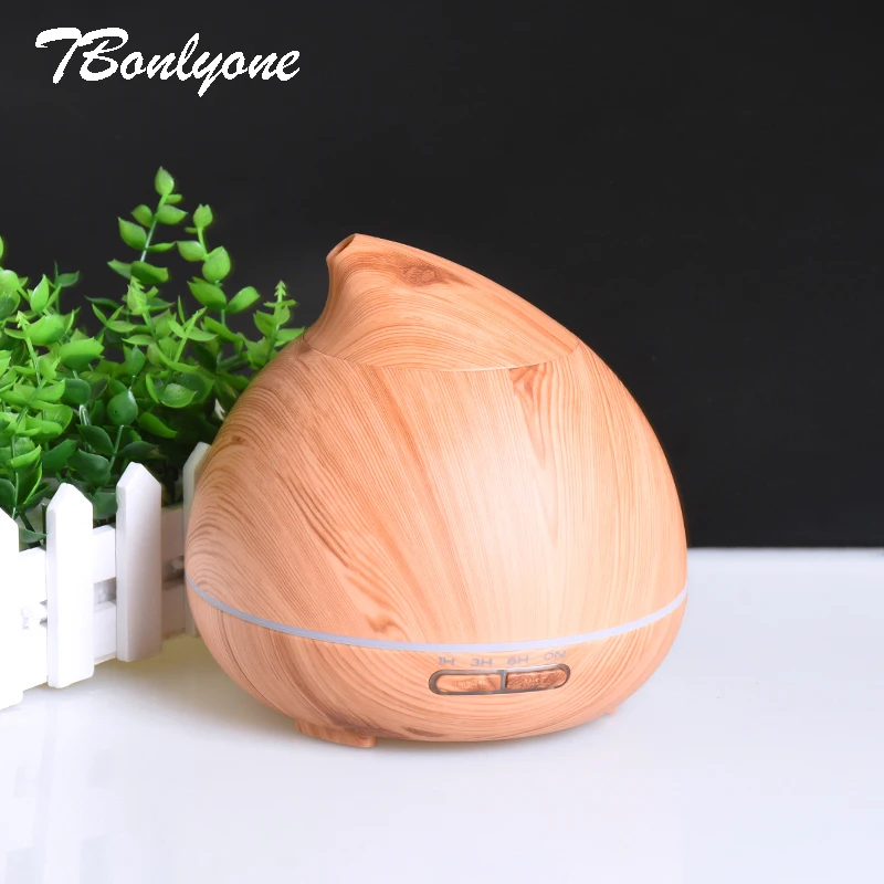 

TBonlyone 300ML Aroma Lamp Diffuser Aromatherpy Electric Ultrasonic Air Humidifier Home Wood Grain Aroma Essential Oil Diffuser