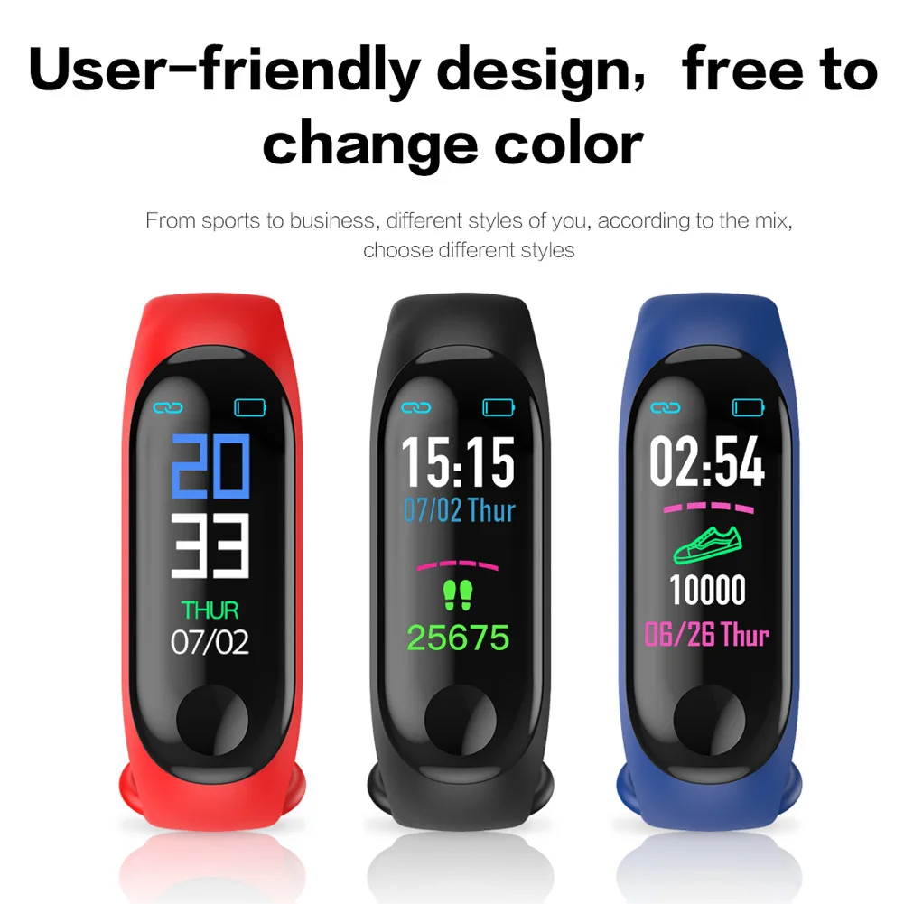 Smart Watch Bracelet 0.96Inch TFT Display Silicone Strap Waterproof Wristwatch NK-Shopping | Электроника