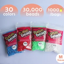 30000 бусины 30 цветов 3 мм бисер мини-Хама 1000 шт./пакет/цветной бисер artkal развивающие игрушки