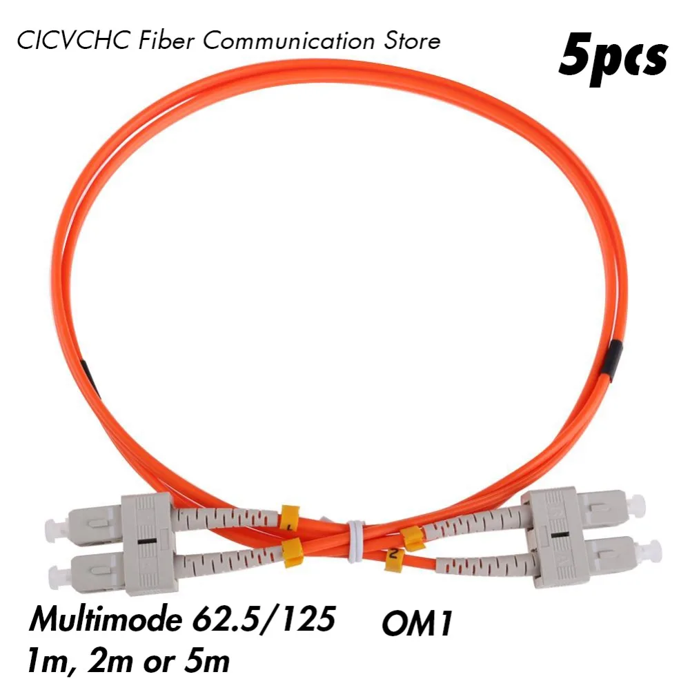 5 шт. дуплексный CSC/UPC-CSC/UPC-Multimode (62,5/125) OM1-2x2.0mm Zipcord-1m, 2 м или 5 м патчкорд из оптического волокна/перемычка