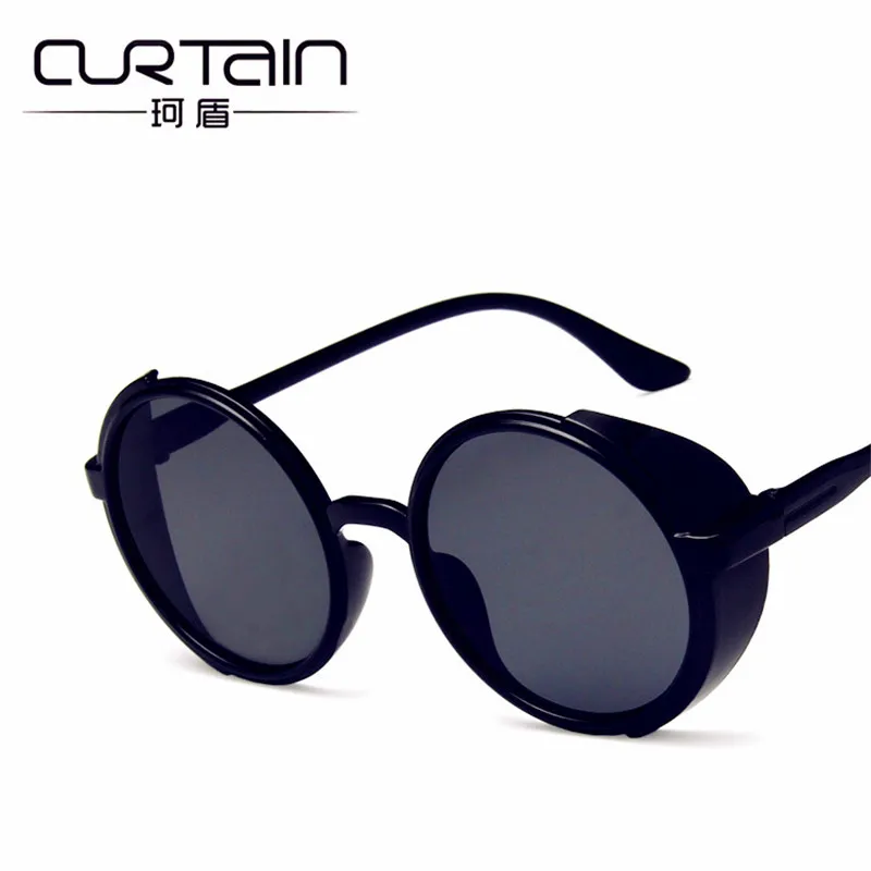 Занавес Lentes de Sol Mujer винтажные стимпанк Круглые Солнцезащитные очки Ins Модные
