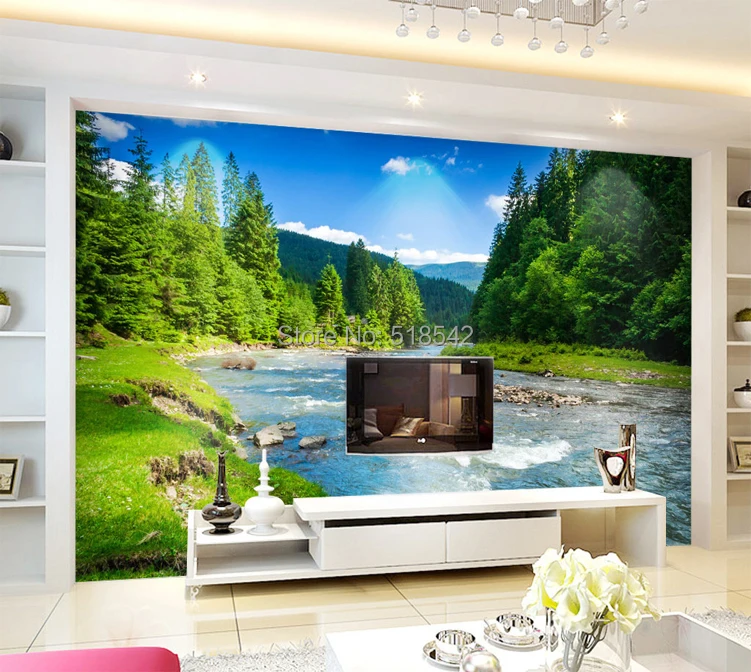 de estar, quarto, decoração, mural de parede, pinturas