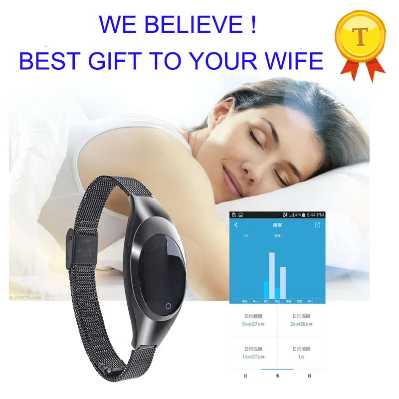 Роскошные модные женские девушка женщина леди Smartband Браслет Смарт Браслет с крови кислородом сердечной вызова sms напоминание
