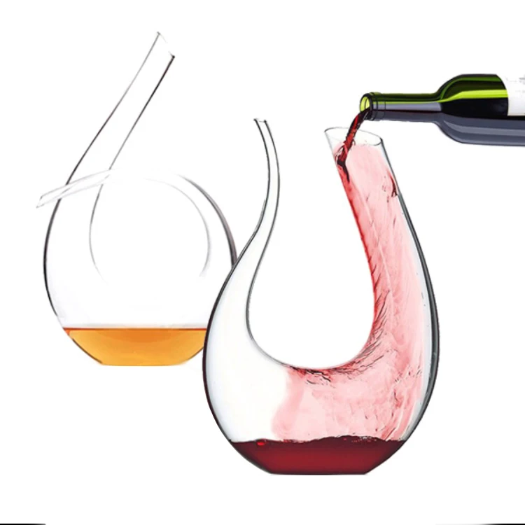 800 мл роскошный хрустальный u-образный стеклянный рожок вина Графин для вина Pourer красный пивной дозатор-Графин барная посуда инструмент подарок