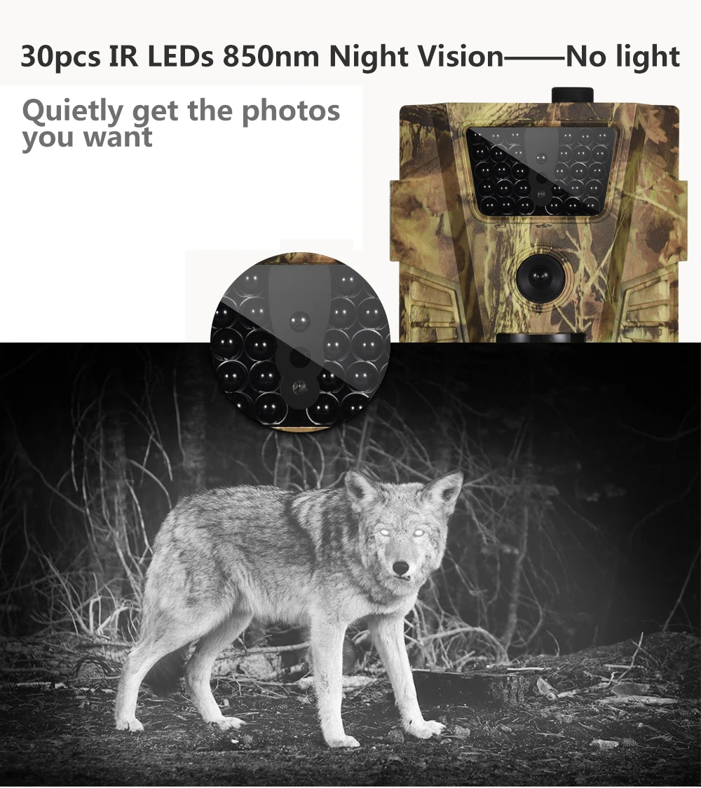Graus de Ângulo Ip65 à Prova Água de 120 Suntekcam Trail Câmera 1080 p 30 Pcs Leds Infravermelhos 850nm Caça d' Selvagem Noite Visão Ht-001b 12mp 6 Esporte e Lazer