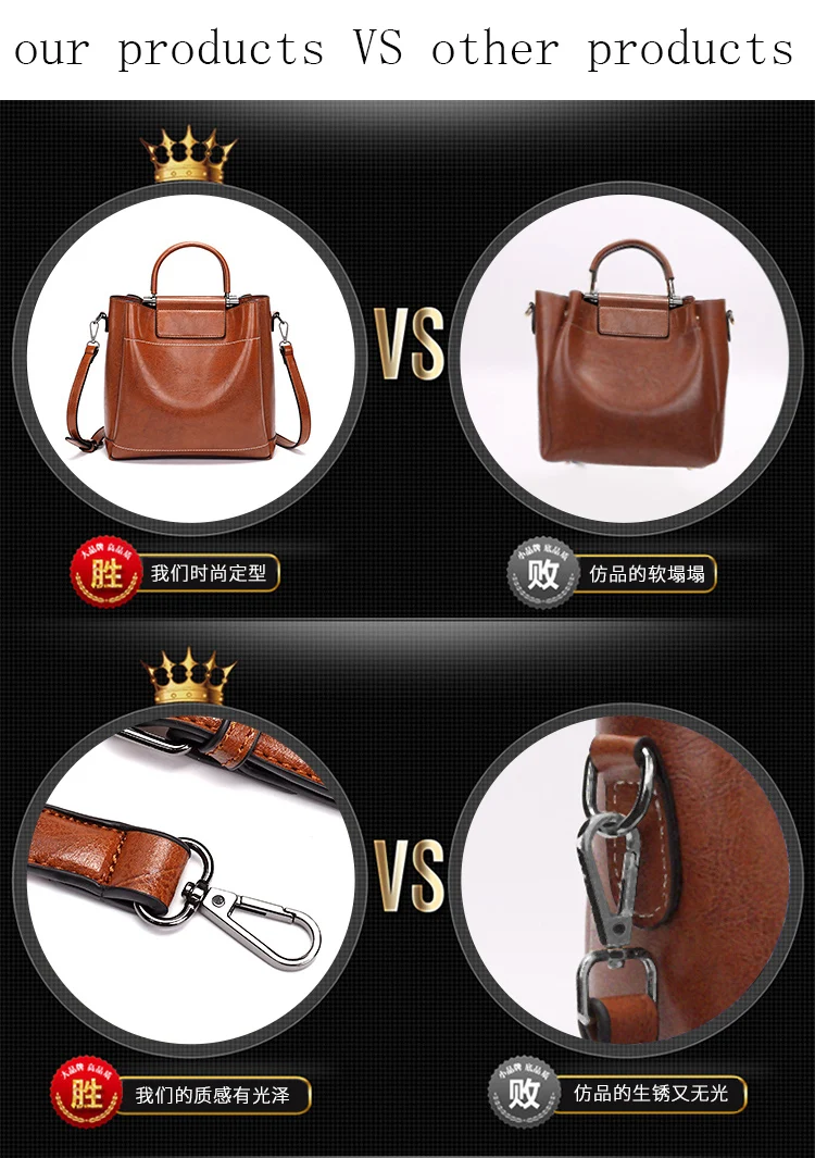 Bolsa de luxo de Couro de Cera