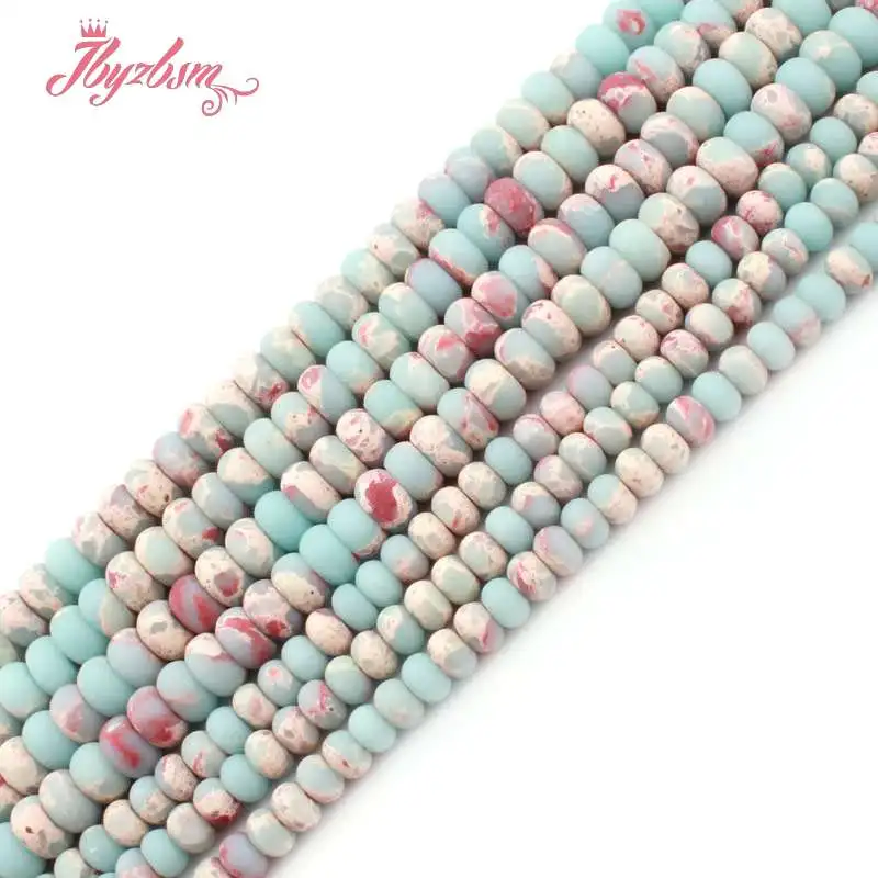 3x6/5x8 мм Rondelle Frost Matte Snakeskin ShouShan Jaspers каменные бусины для самостоятельного