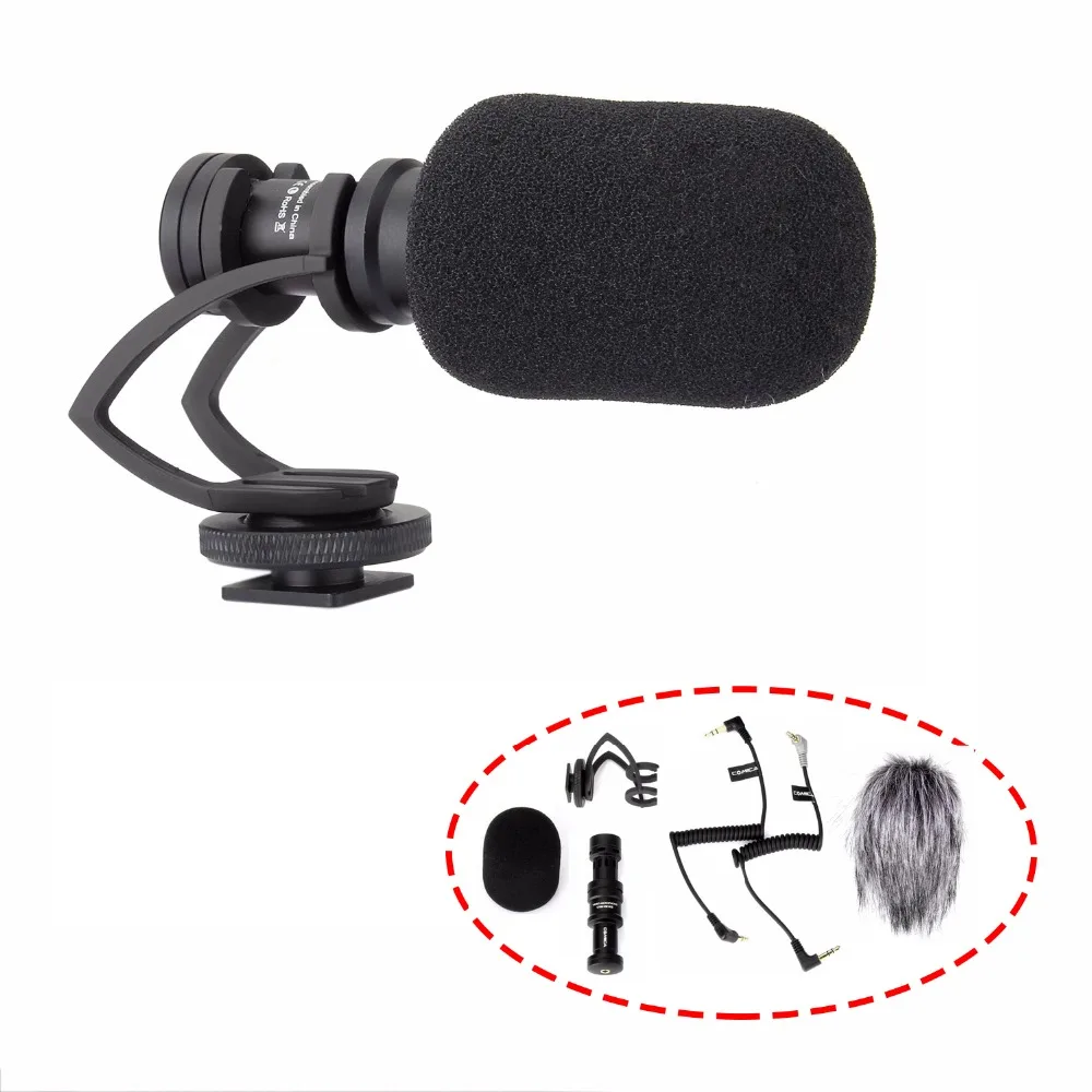 

Comica CVM-VM10 II Directional Shotgun Video Microphone for DJI OSMO Smartphone GoPro and Micro Camera + Wind Muff+ Carry Case