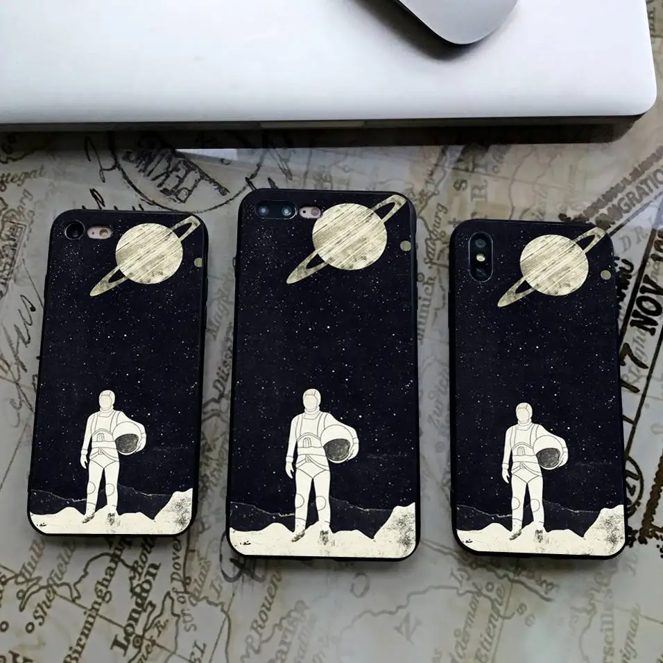 Чехол Space Tumblr для iPhone 11 Pro 6s чехол с изображением планеты Луны астронавта для iPhone X 7 XR XS Max SE 6 8 plus чехол силиконовый чехол