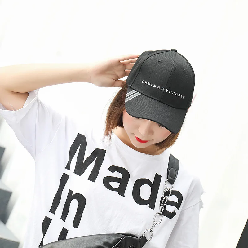 

Hats Woman Summer Go On A Journey Peaked Cap Leisure Time Joker Street Baseball Hat Male Tide Letter Sun Hat