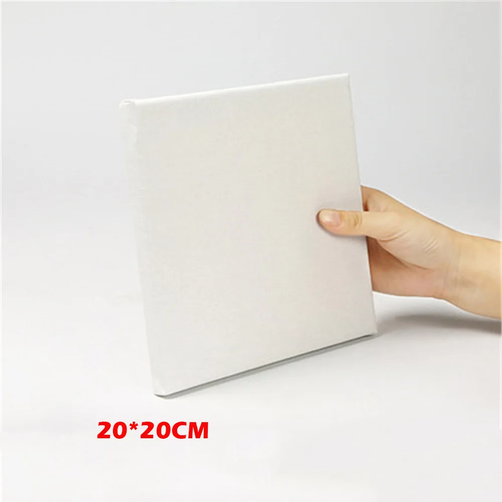 1pc Cotton Wood Frame Oil Painting Canvas White Blank Square Painting Plate Wooden Board Frame Diy Craft Para Escolar Art Supply Conxtp