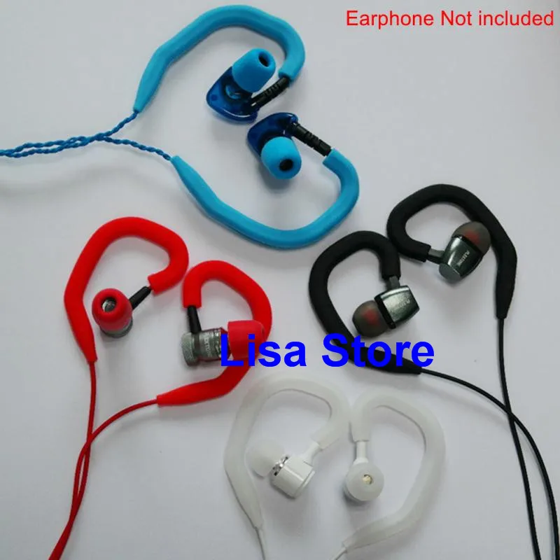 100pcs Eco friendly Removable Soft Silicone Sports Earhook Wire Cable Hanger Compatible with most ear headphones