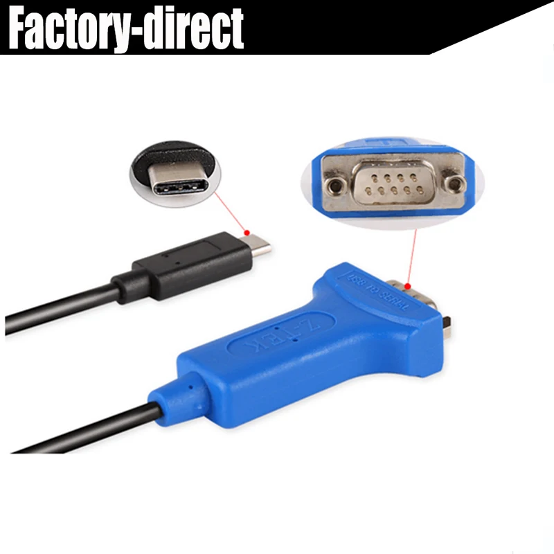 

Type-C to Serial Cable Adapter USB-C to RS232 support win10,win8 and win7