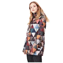 Женская лыжная куртка с принтом треугольников, куртка для сноуборда на открытом воздухе, женская зимняя куртка, водонепроницаемая ветрозащитная зимняя куртка Nieve