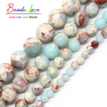 

Round ShouShan Stone Beads Snakeskin Blue Stone Beads 4/6/8/10/12mm Pick Size 15inches For Jewellery Necklace (F00593)