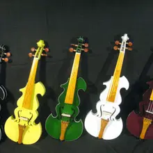 Красивый желтый цвет лучшая модель 4/4 электрическая скрипка+ акустическая скрипка#4346