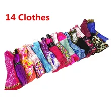 Randomly Pick 14 pcs/lot Doll Clothing Sets Fashionable Clothes Casual Dress Suits For Barbie Doll Dress Best Gift Baby Toys Randomly Pick 14 pcs/lot Doll Clothing Sets Fashionable Clothes Casual Dress Suits For Barbie Doll Dress Best Gift Baby Toys