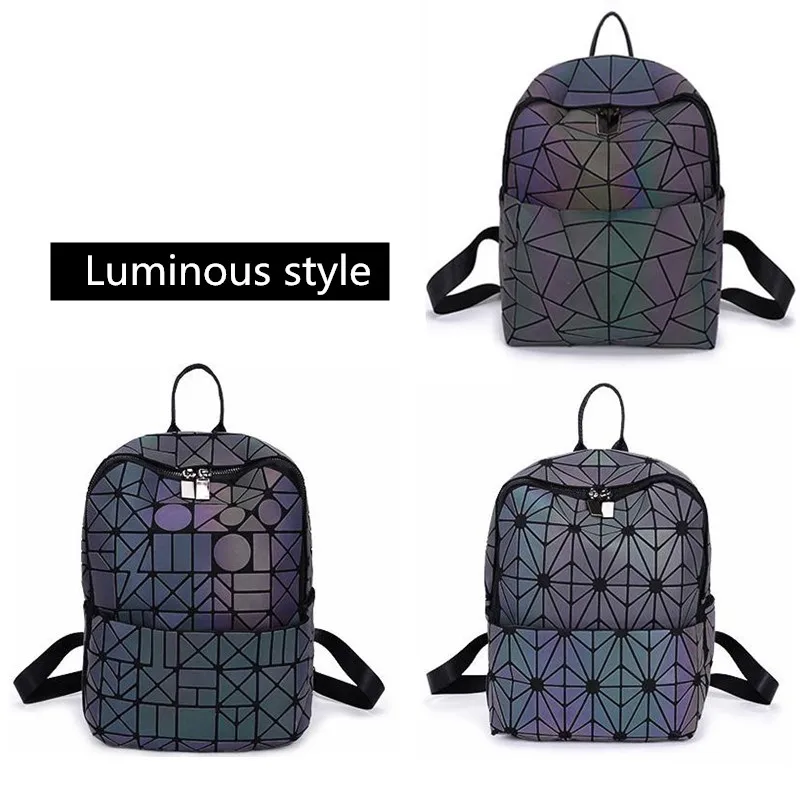 MAGICYZ geometri ctriangle сумки с голограммой светящийся женский рюкзак sac a dos женский рюкзак Mochilas голографический рюкзак