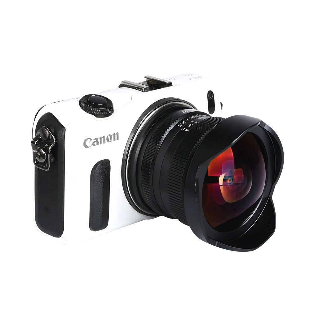 7.5mm F/2.8 Wide Angle Camera Fisheye Lens 180 Degree for Canon EOS M