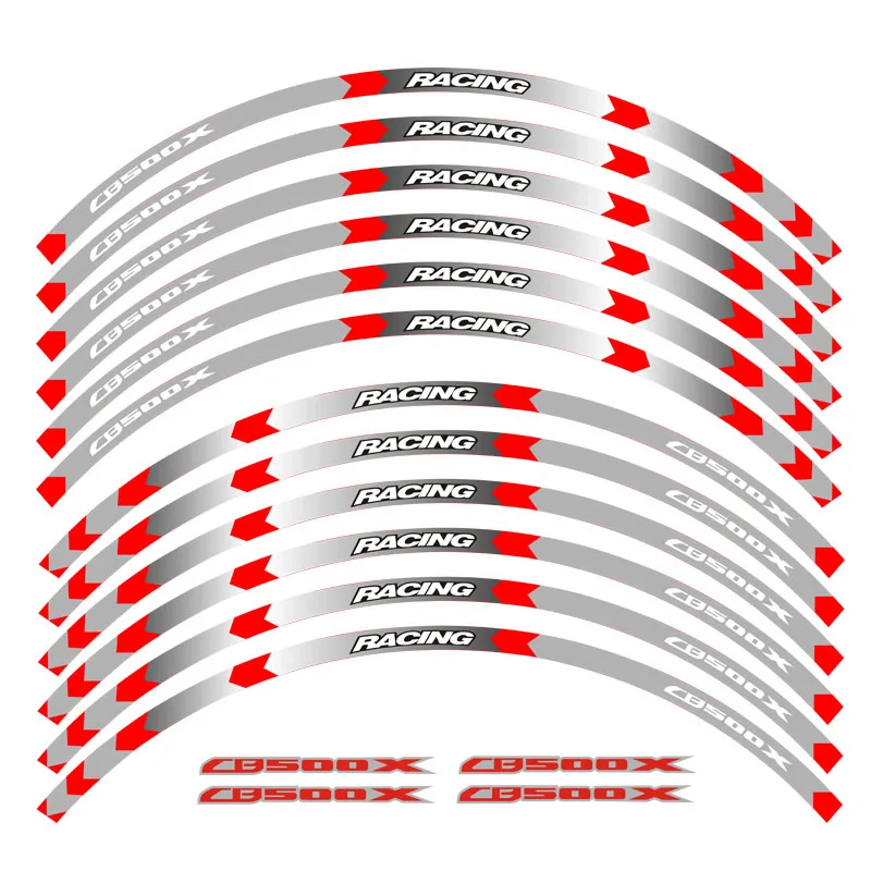 Горячая мотоциклетный обод колесная наклейка аксессуар светоотражающий водонепроницаемый стикер для Honda CB500F CB500X