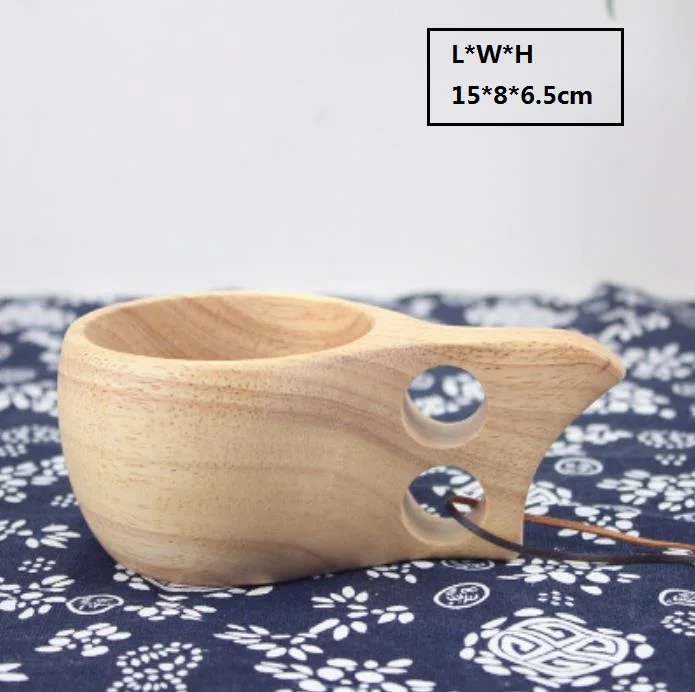 E 15x8x6.5cm Ручной работы бука деревянная чашка в японском стиле наружная деревянная бокалы для вина слон Кофе Чай молочные чашки Детские чашки - Цвет: E 15x8x6.5cm