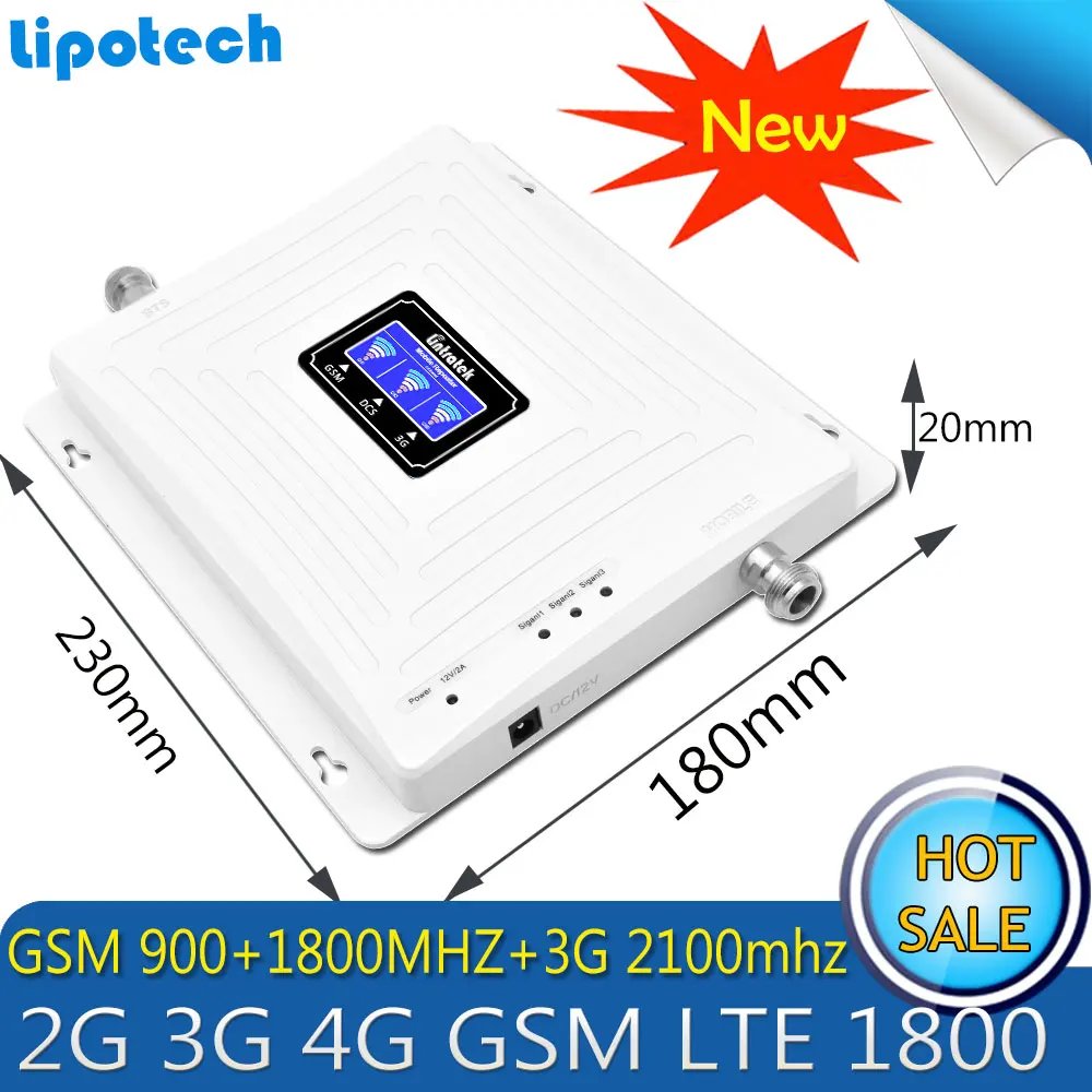 Lintratek 15m набор кабелей трехдиапазонный ретранслятор 2G 3G 4G GSM 900 DCS/LTE 1800 WCDMA/UMTS 2100 МГц