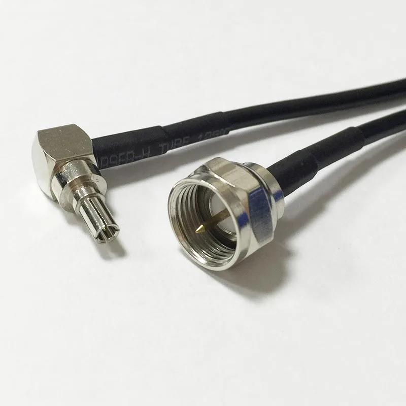 Комплект из 2 предметов, новинка, Удлинительный кабель антенны F штекер для CRC9 угловой разъем RG174 коаксиальный кабель косичка 20 см " адаптер