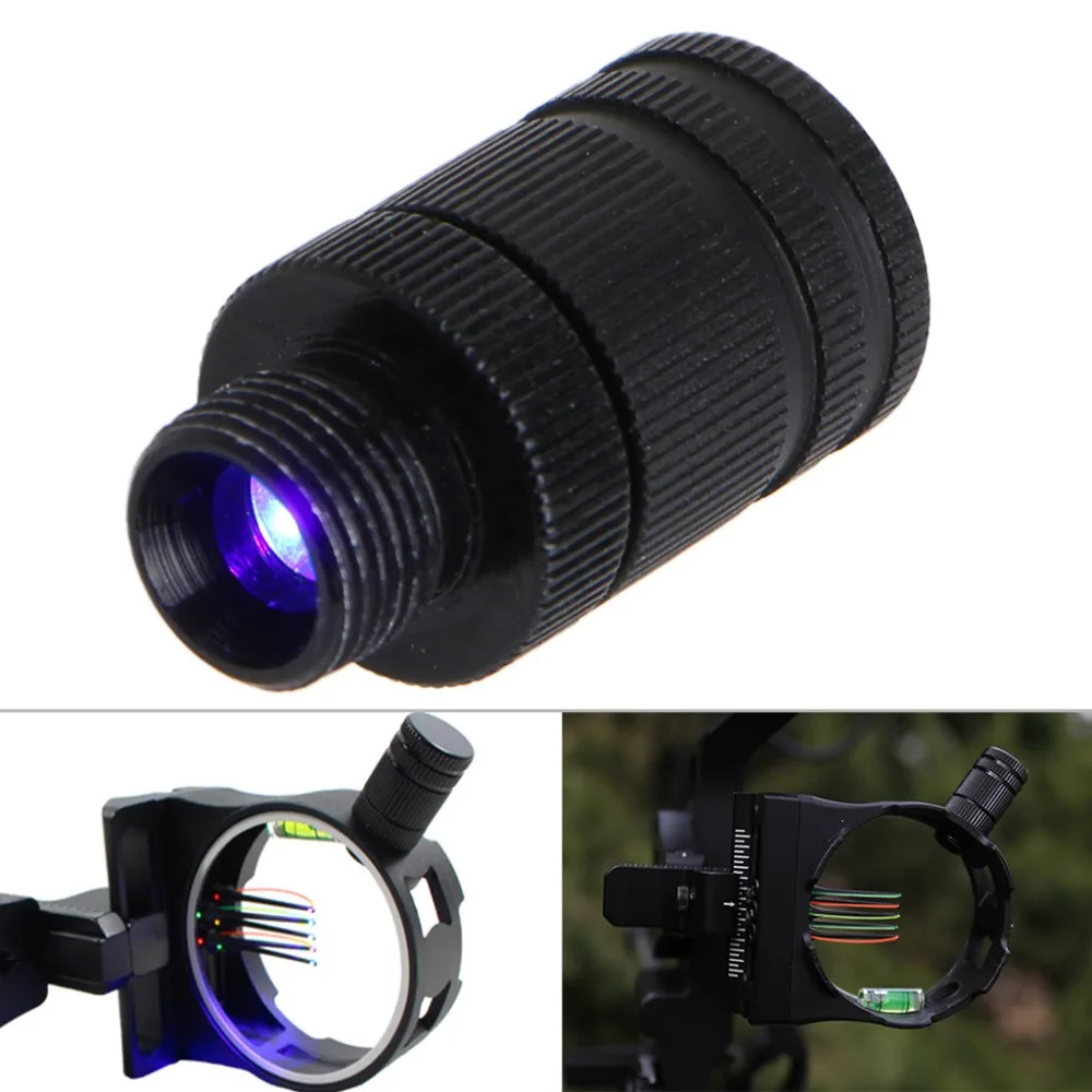 Archery Fiber Optic Thread LED Sight Light 3/8 32 Universal for