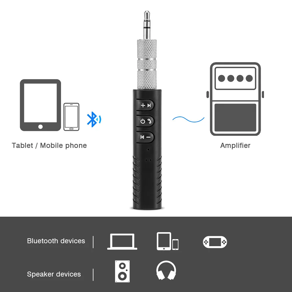 Универсальный 3,5 мм jack Bluetooth с разъемом подачи внешнего сигнала Aux приемник адаптер автомобильный комплект свободные руки музыкальный приемник для Динамик наушников автомобильный ресивер