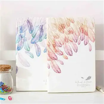 

Cartoon Feathers Colored Notebook Paper A5 Journal Notebook Paper Diary Writting Planner School Supplies